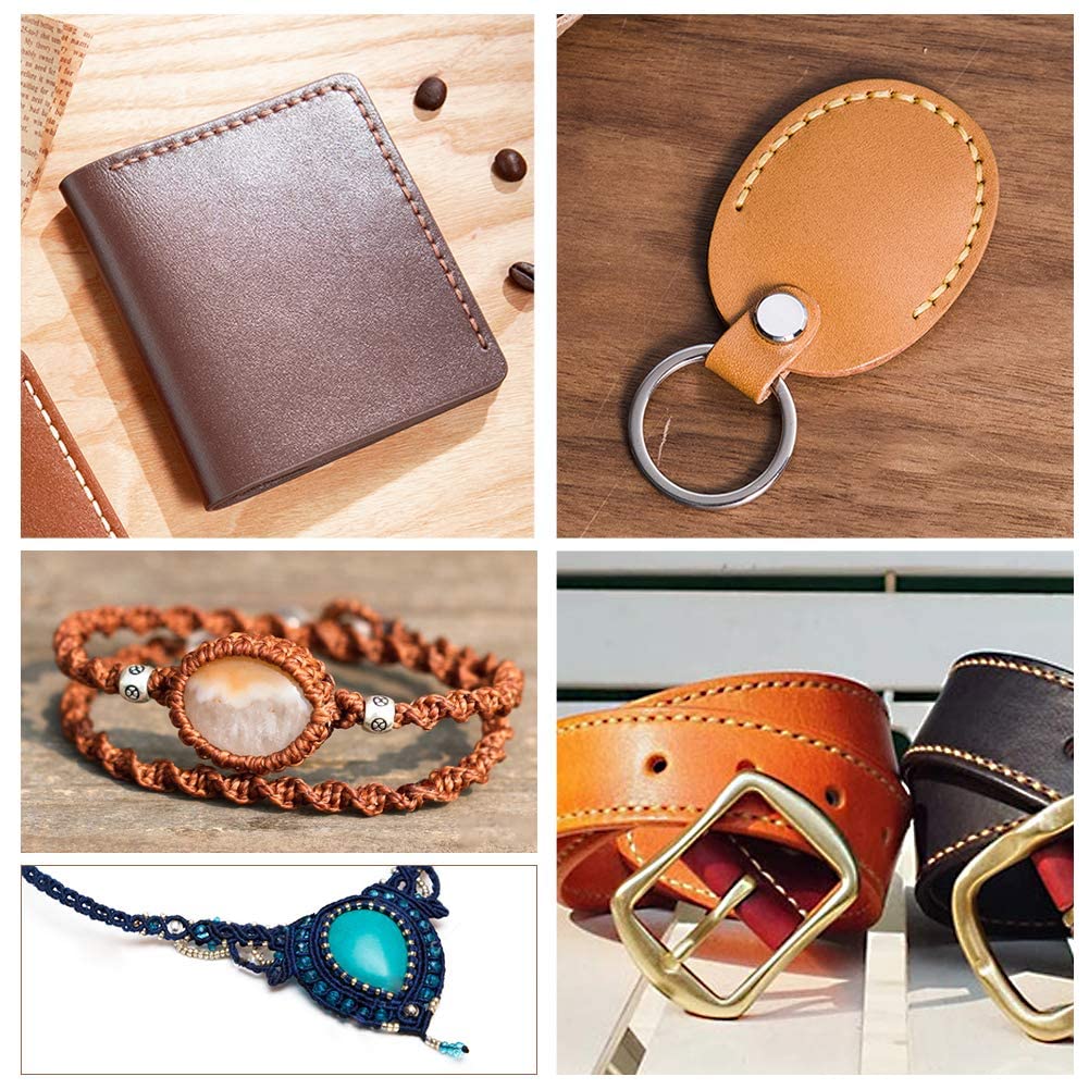 HASTHIP Leather Sewing Repair Kit 12 pcs for Sofas and Shoes with Wooden Awl & 7 Needles | DIY Stitching Tools