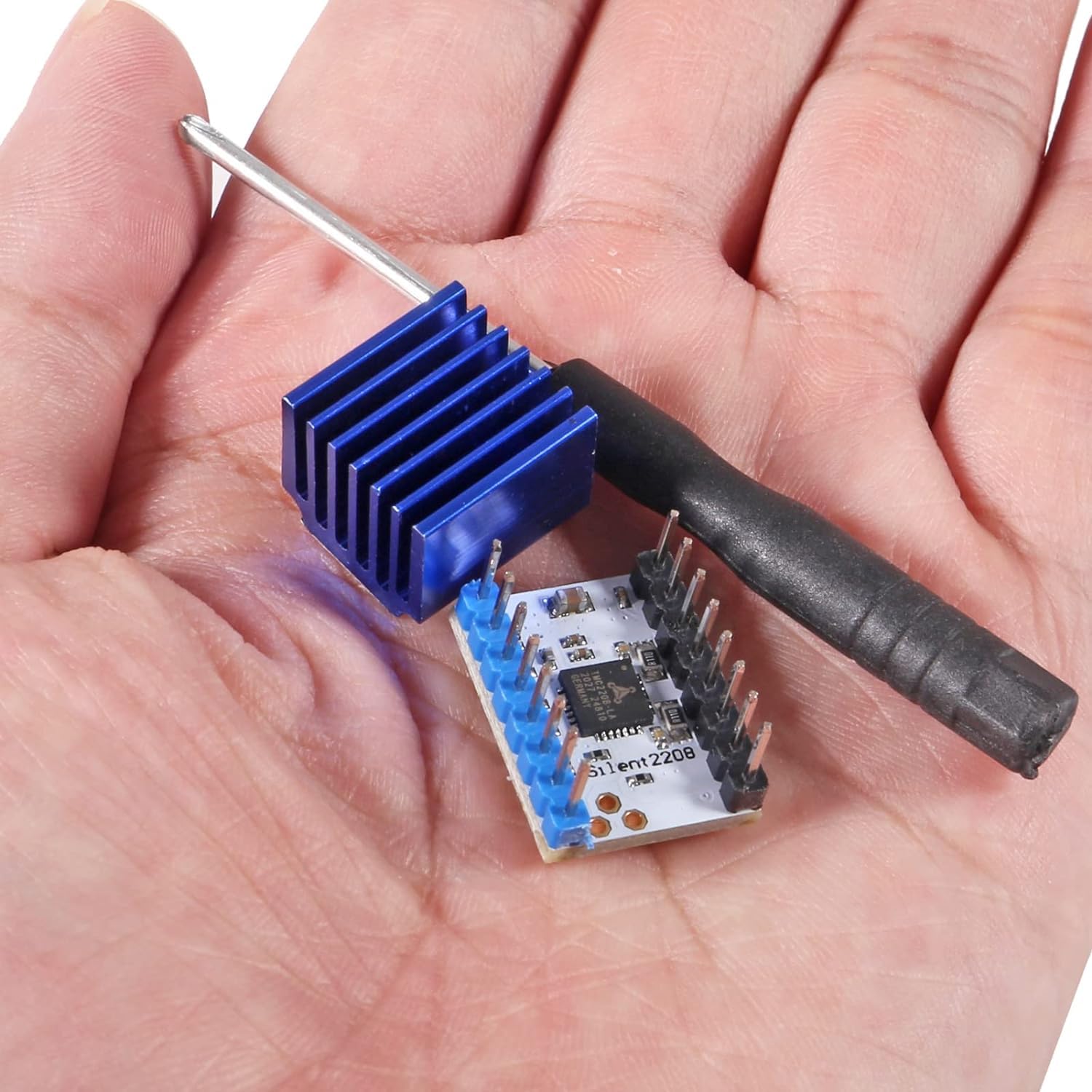 TMC2208 Stepper Motor Driver for 3D Printers with Heat Sink and screwdriver | 1.4A ultra quiet V1.2 module