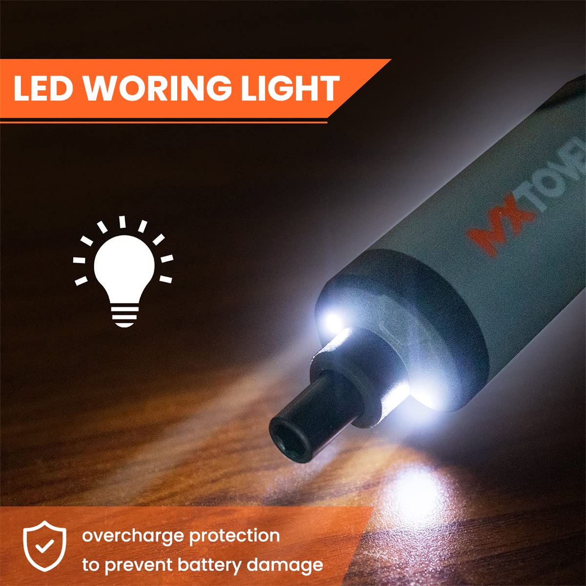 Serplex Electric Screwdriver Kit for Home Use with 26 Bits and LED Work Light | 4V 1500mAh Cordless Design