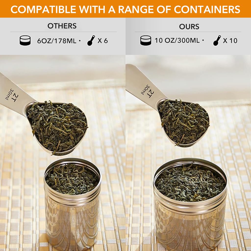 Supvox Tea Infuser for Loose Leaf and Herbal Tea 3 inch with Lid and Lifting Chain Stainless Steel