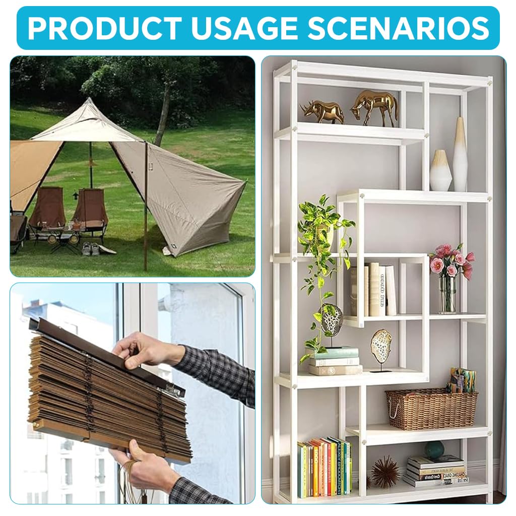 Serplex M4 Screw Caps 200 Pack for Furniture and Cabinets with Snap On Design | 9.7mm Metallic ABS Covers