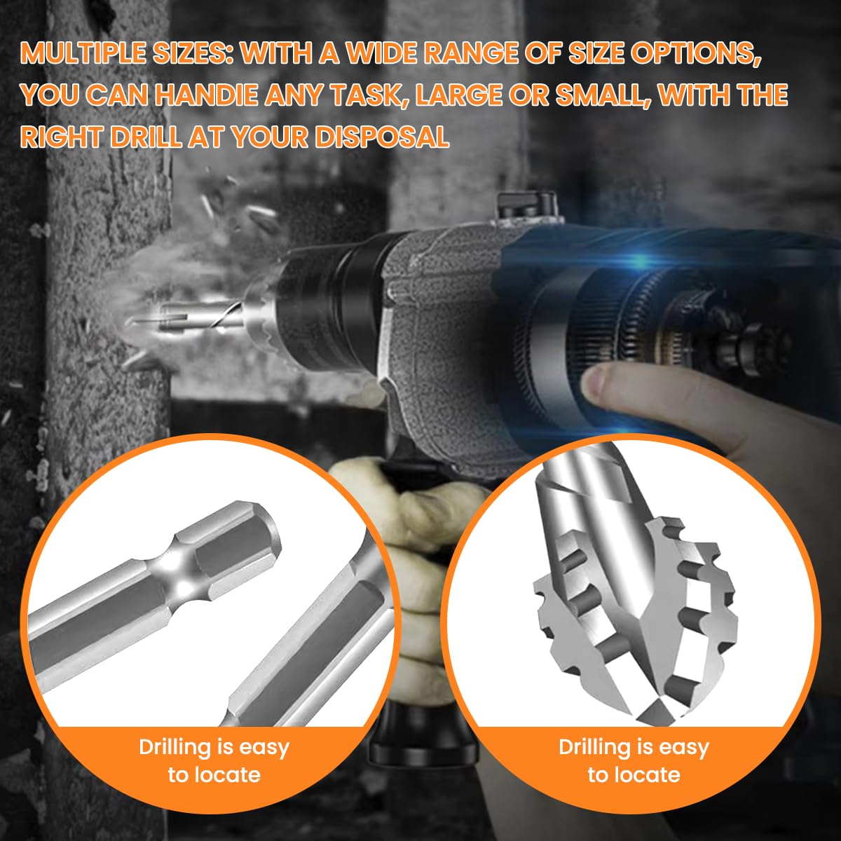 Serplex Drill Bits for Ceramic Tiles Glass and Concrete featuring 7Pcs 4-Edge Sawtooth Design