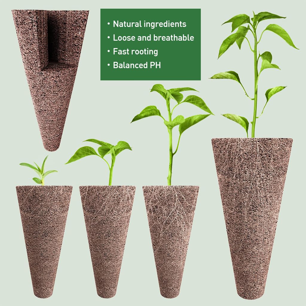 HASTHIP Hydroponics Growing System Kit for Seed Starting with 30 Cone Trays and Lids | 121 Pcs