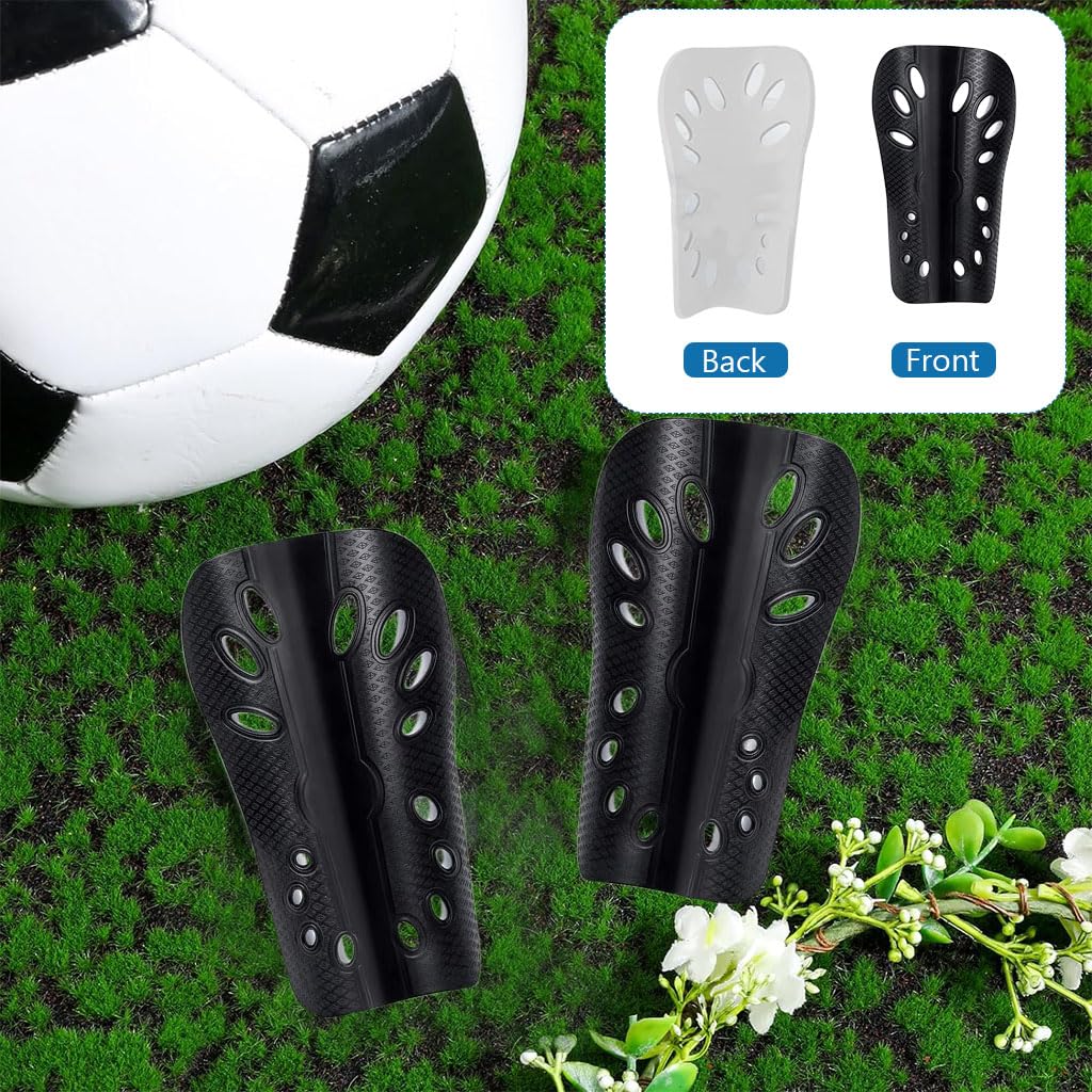 Proberos Shin Guards for Kids with EVA Padded Protection and 13.3 in Knee Socks | Black