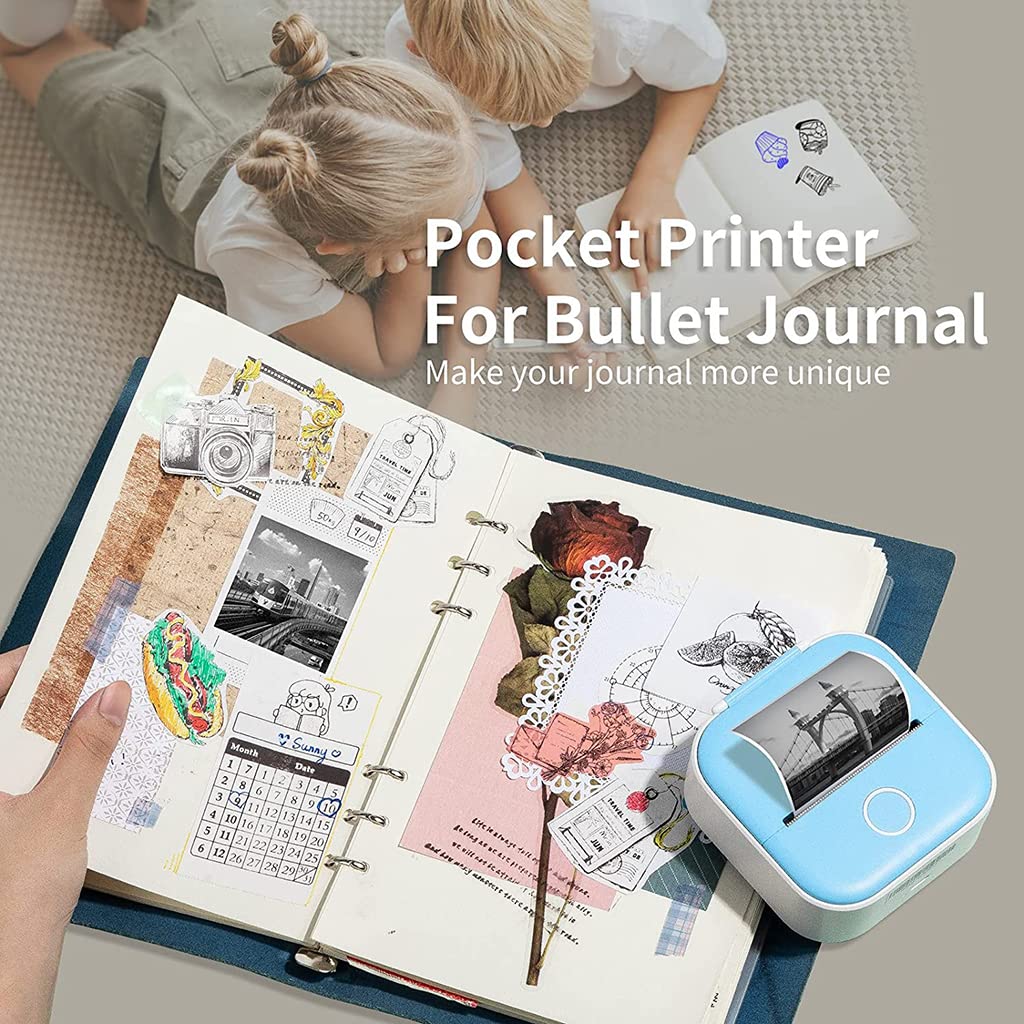 Zeitel Mini Pocket Printer for Home and Office with 1000mAh Battery | Bluetooth App Control