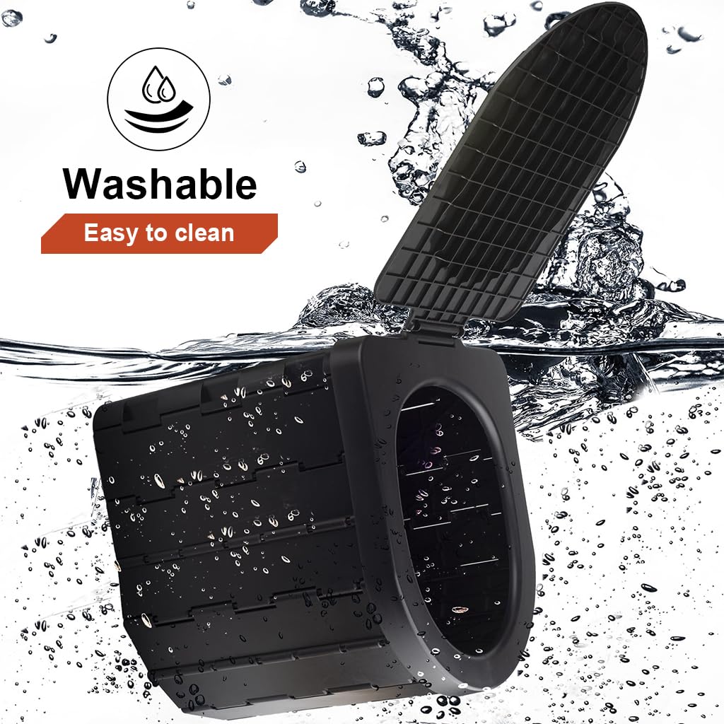 Proberos Portable Toilet Bucket for Camping and Travel with 30cm Depth Seat | Collapsible PVC Design