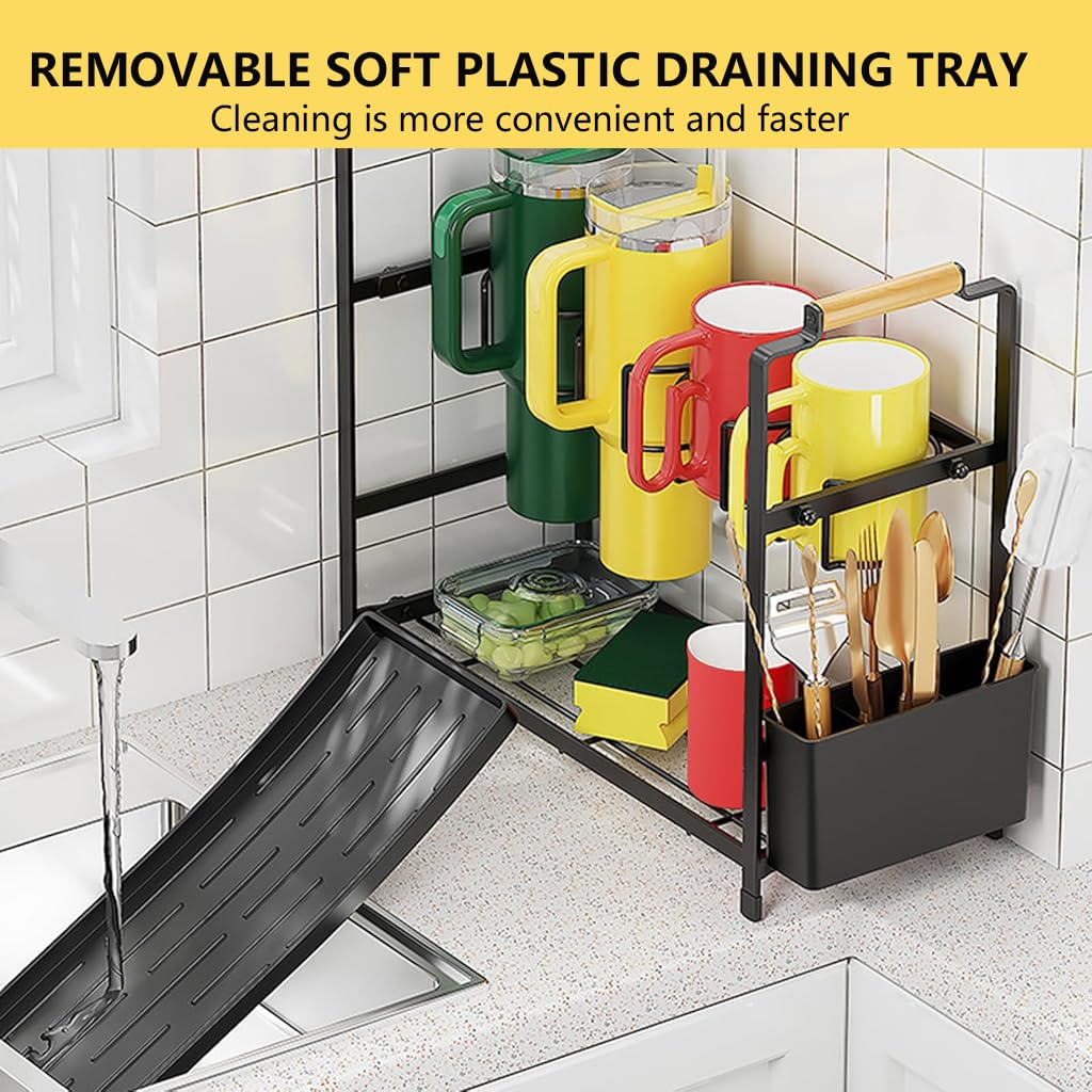 Supvox Water Bottle Holder for Stanley 40 oz Tumbler with Double Layer Carbon Steel Frame | 46x19.2x41 cm Kitchen and Bar Organizer