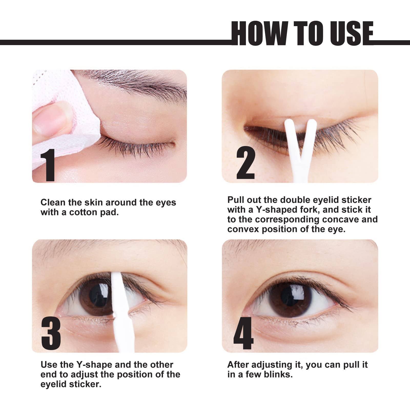 MAYCREATE Double Eyelid Tape for Natural Invisible Lift with 480 pcs Strips and Tools Set