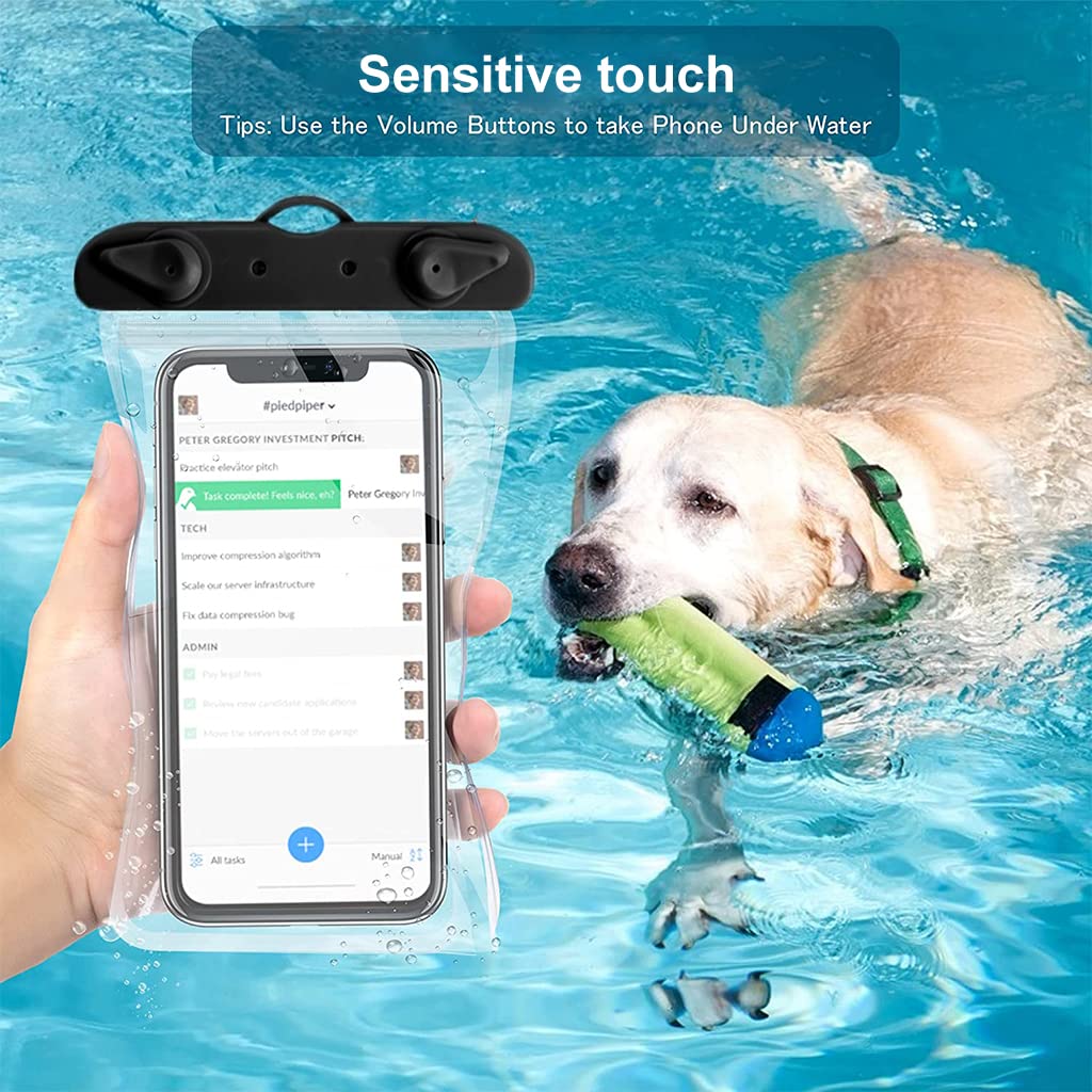 Waterproof Mobile Pouch for Underwater Use with IPX8 Seal and Dual Safety Buckles | Fits 6.9 in Phones