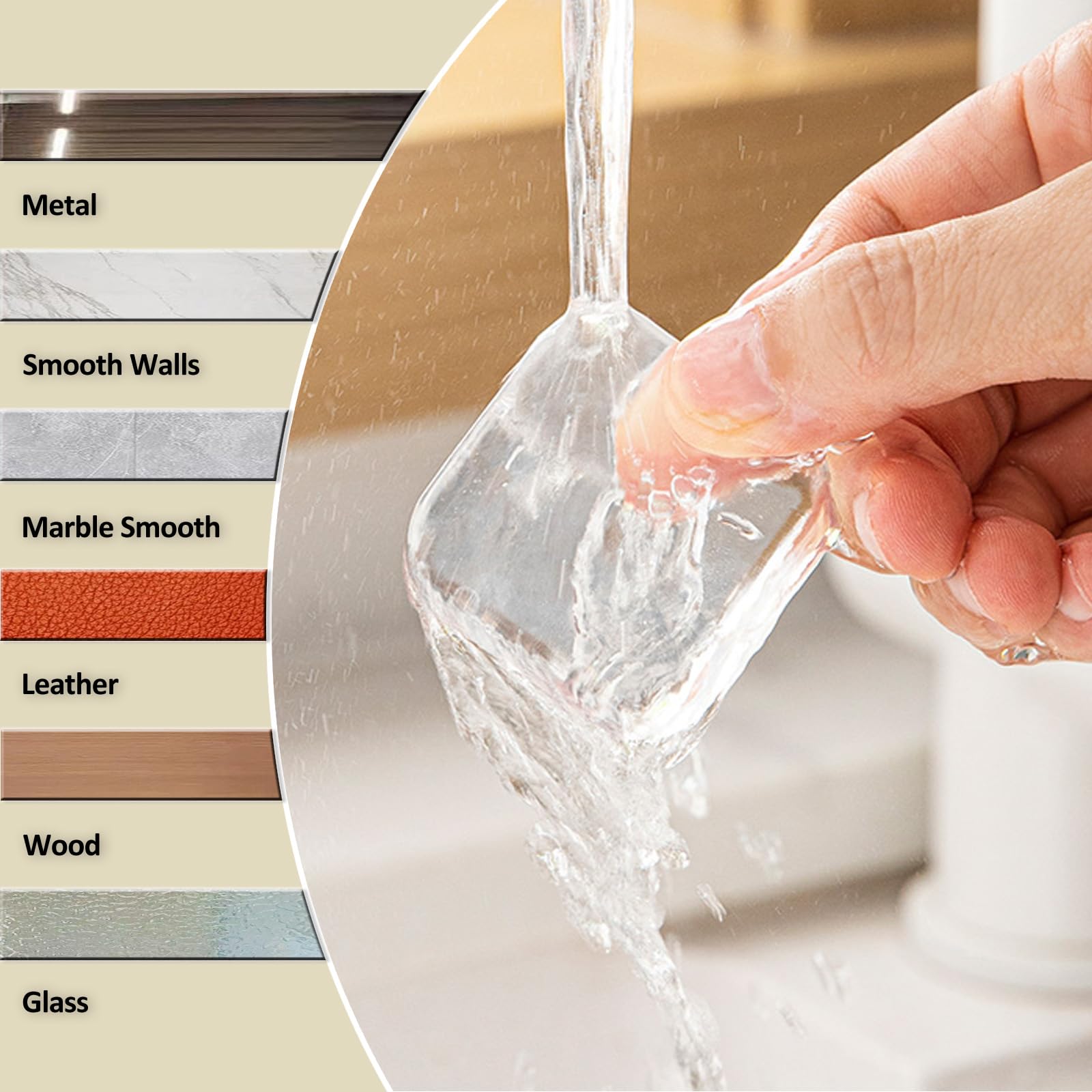 ZIBUYU Door Stopper for Home featuring Thick Square Clear Rubber Gel Bumpers 18PCS