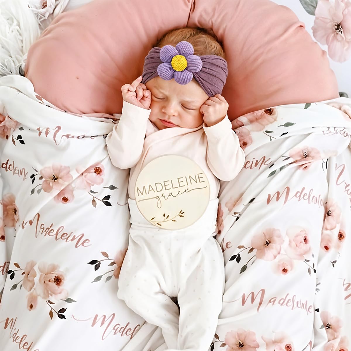 SNOWIE SOFT Baby Headbands for Girls featuring Stretchy Nylon Comfort and Cute Flower Style