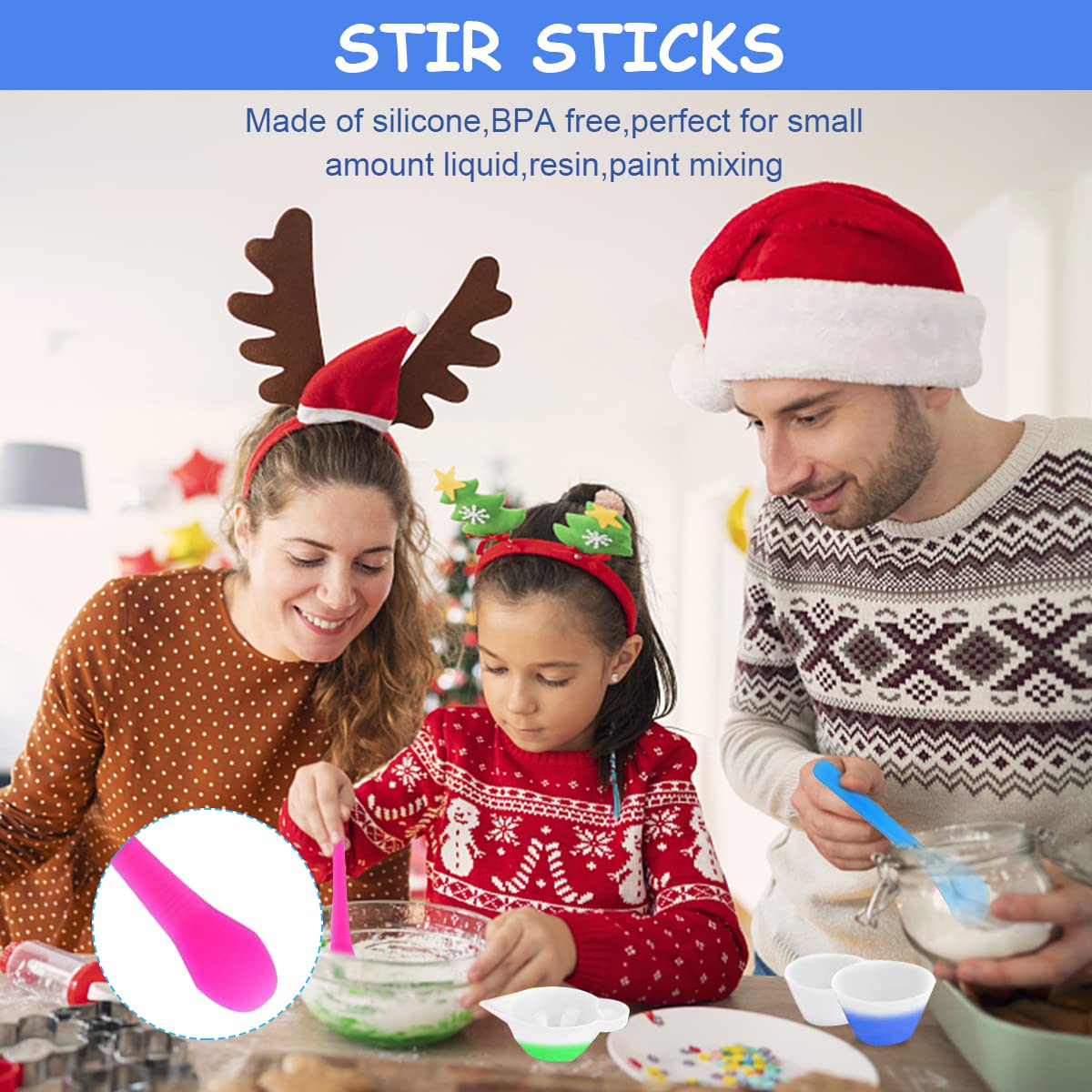 HASTHIP Silicone Resin Measuring Cups Kit for DIY Jewelry Making with 108PCS Tools | 100ml Cups and Stir Sticks