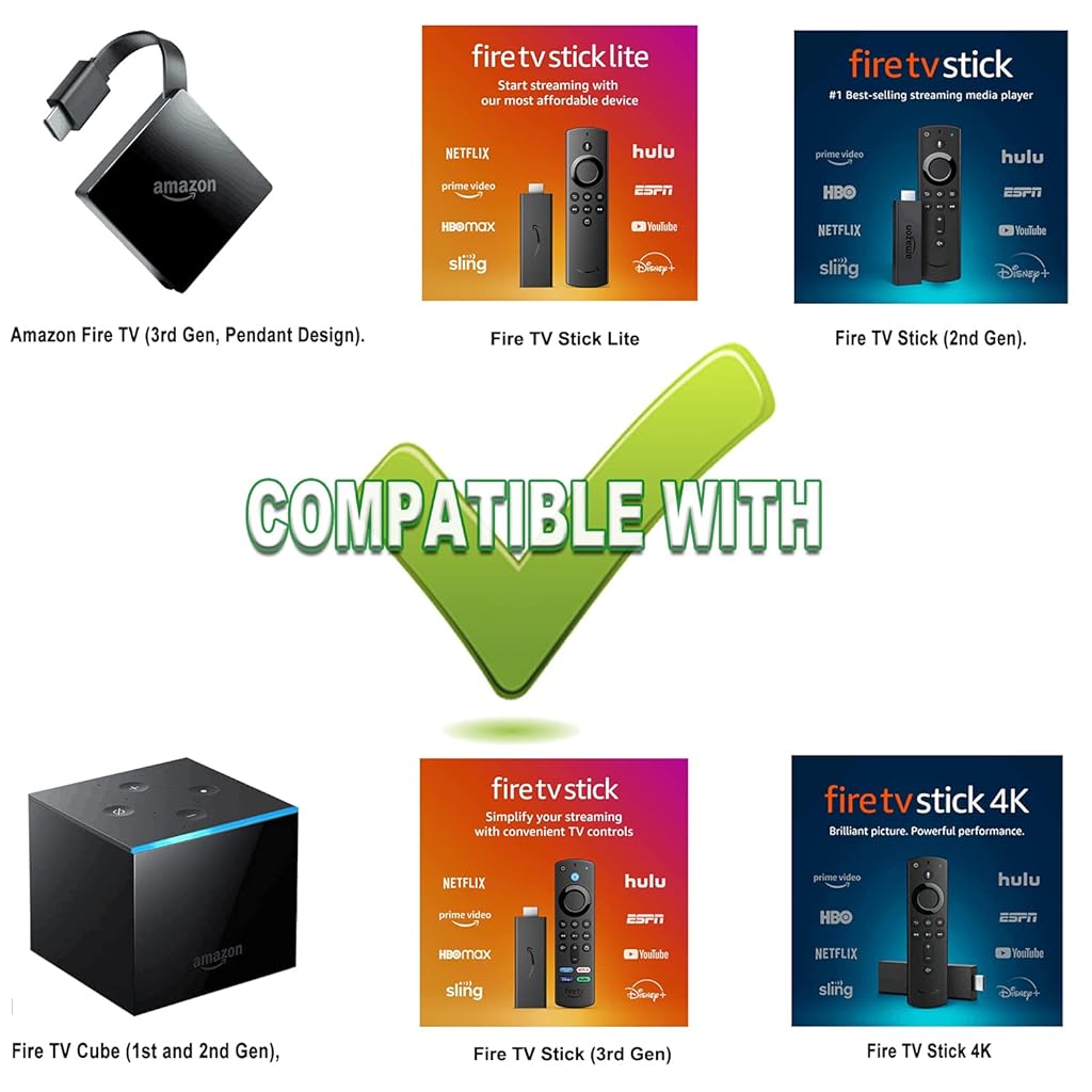 ZORBES® Remote Control Compatible for Amazon Fire Tv Stick with Voice Control, for Amazon 2nd Gen Fire TV Cube and Fire TV Stick,1st Gen Fire TV Cube, Fire TV Stick 4K, and for 3rd Gen Amazon Fire TV