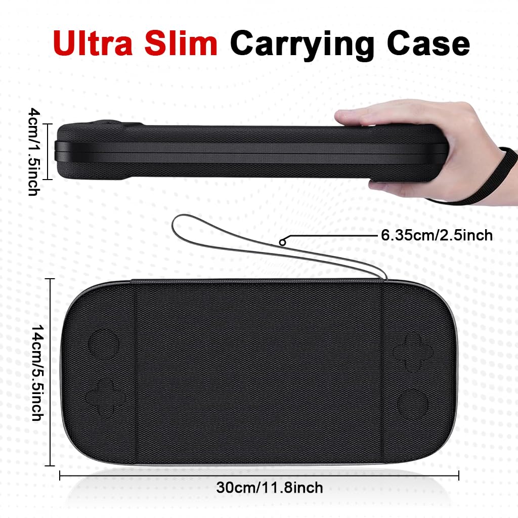 ZORBES Carrying Case for Nintendo Switch 2 2025 with 12 Game Card Slots and EVA Hard Shell | Black Travel Storage Bag