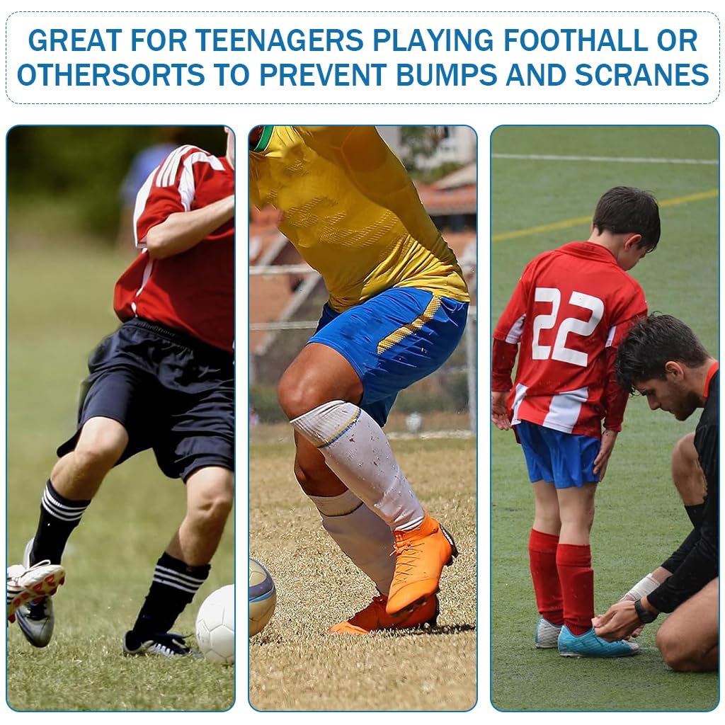 Proberos Mini Football Shin Pads for Kids with EVA Cushioning 9.5x6 cm Carbon Fiber Pattern | Versatile Outdoor Sports Protection