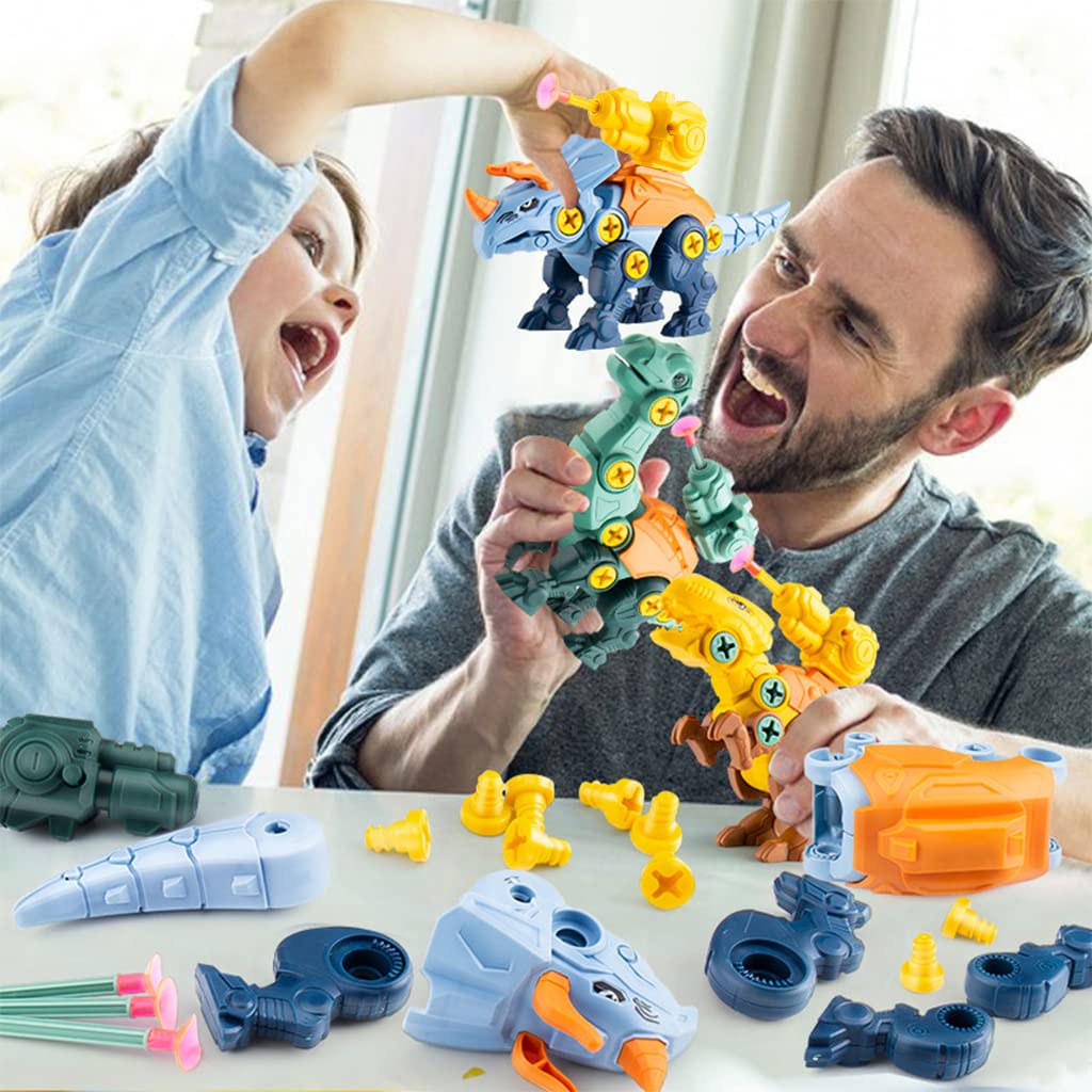 PATPAT Dinosaur Toy for Kids STEM Building with Screwdriver and Egg Case | Safe ABS Gift