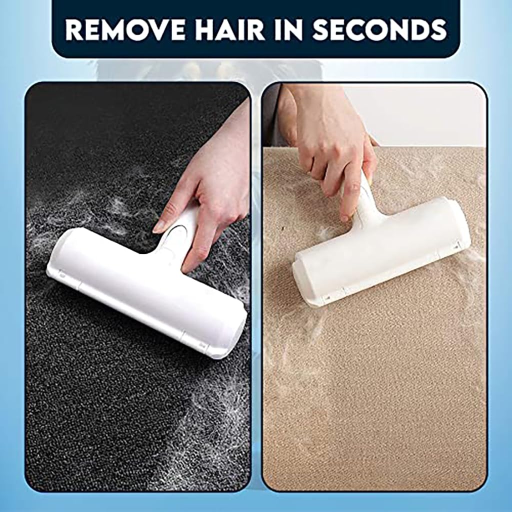 ZIBUYU Carpet Hair Remover Tool for Carpets Rugs and Upholstery with Ergonomic Handle | Reusable Pet Hair Cleaner