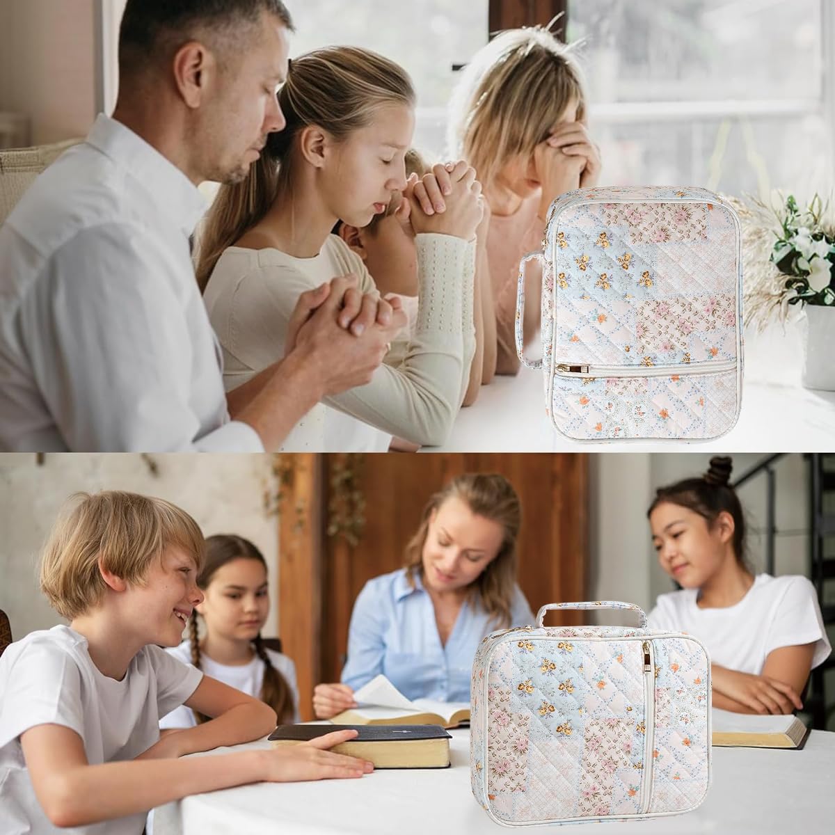 Climberty Bible Cover for Women with Padded Protection and Floral Design | Includes Markers