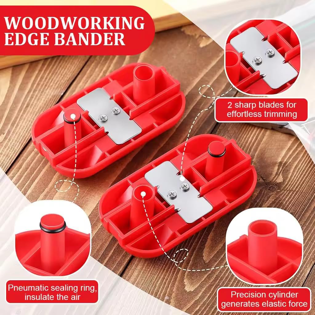 Serplex Edge Banding Trimmer with Dual Tungsten Carbide Blades and Ergonomic Grip | PVC Woodworking Tool