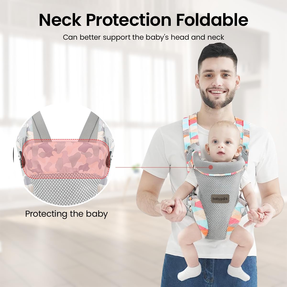 SNOWIE SOFT® 4 in 1 Baby Carrier, Adjustable Kangaroo Baby Carrier Front Baby Carrier Face-in/Out, Baby Wrap Carrier Soft & Breathable Baby Carrier for Newborn to Toddler, 0-36 Months, Under 25KG