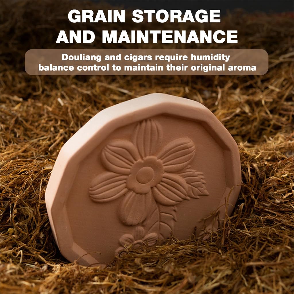 Supvox Brown Sugar Saver Set for Food Storage with 2 Terracotta Discs 2.3 in | Reusable & Food Safe