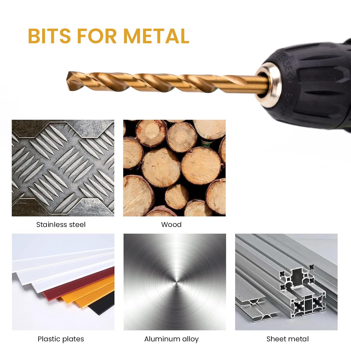 Serplex Electric Drill Bits Set 99 pcs for Multi Purpose Drilling with Titanium Coating | High Speed Steel and Storage Case