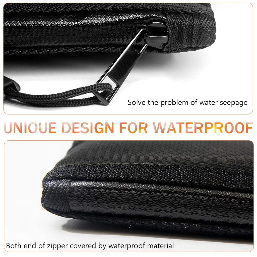 Climberty Fireproof Pouch 9.4x13.8 in for Document Protection with Heat and Water Resistance | Zipper Closure