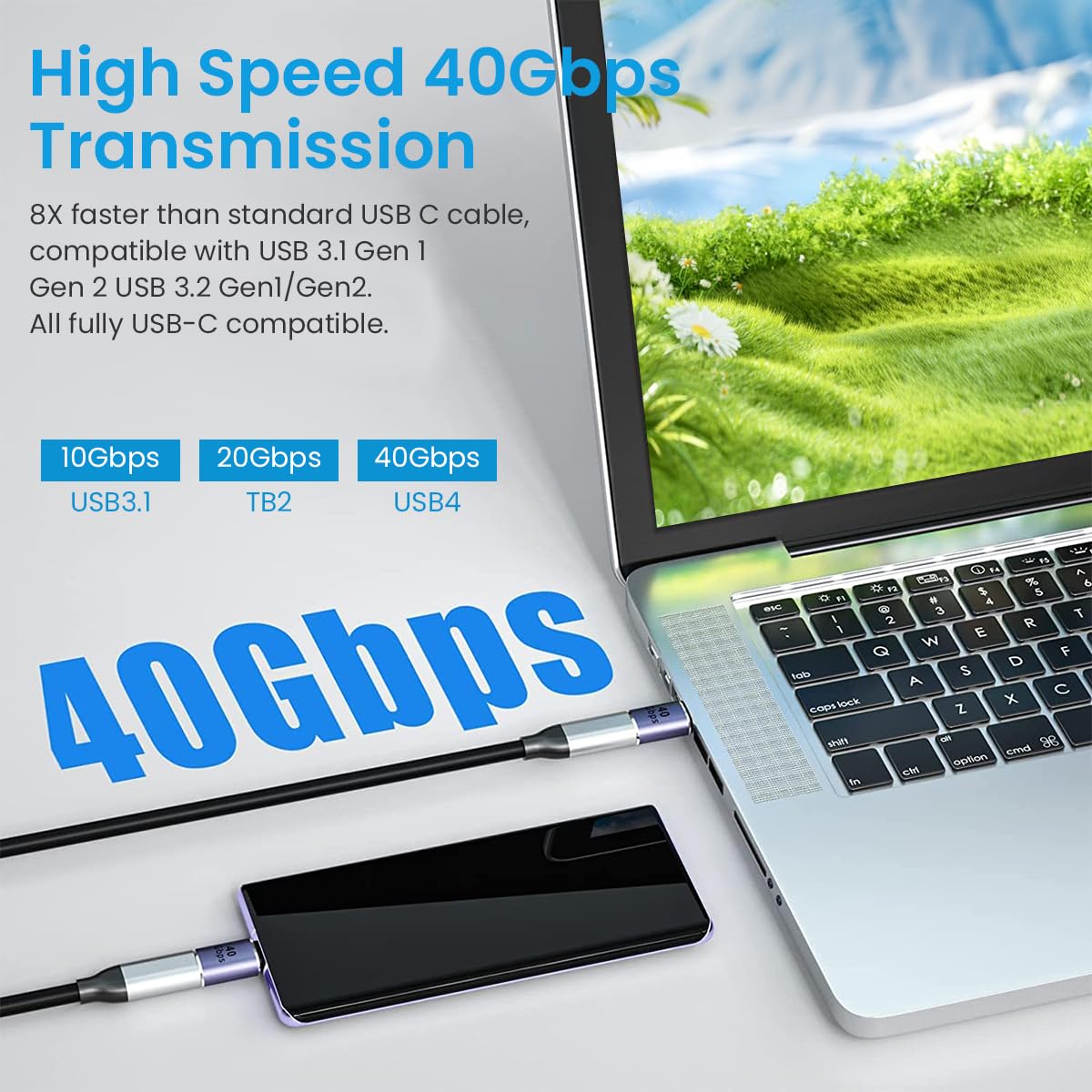 Verilux USB C Adapter for MacBook and Phone with 100W Fast Charging & 8K@60Hz Output | Aluminum Alloy Compact Design