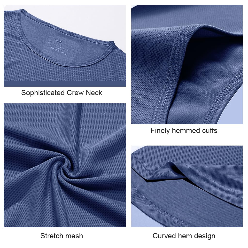 PROBEROS Mens Tank Top for Workout Yoga and Running featuring Curve Hem Cut | 2 Pcs 2XL Quick Dry Polyester