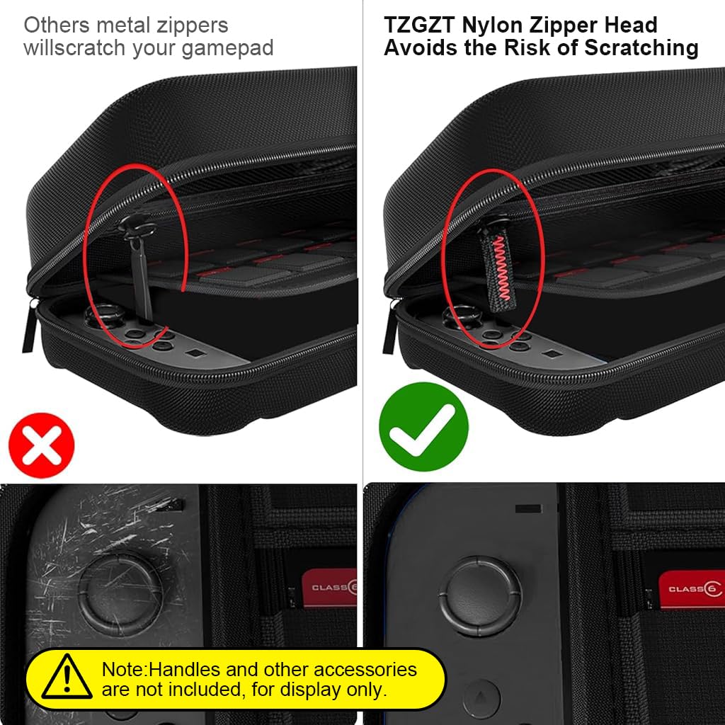 ZORBES Travel Carrying Case for Nintendo Switch 2 with 9H Glass & EVA Shell, Black