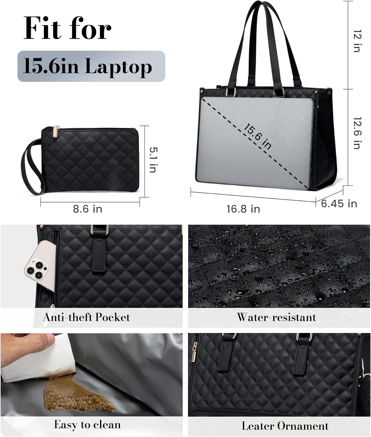 PALAY Tote Bag for Women with 48×32×18cm Size and Insulated Lunch Compartment | Shoulder and Hand Carry for Work or Travel
