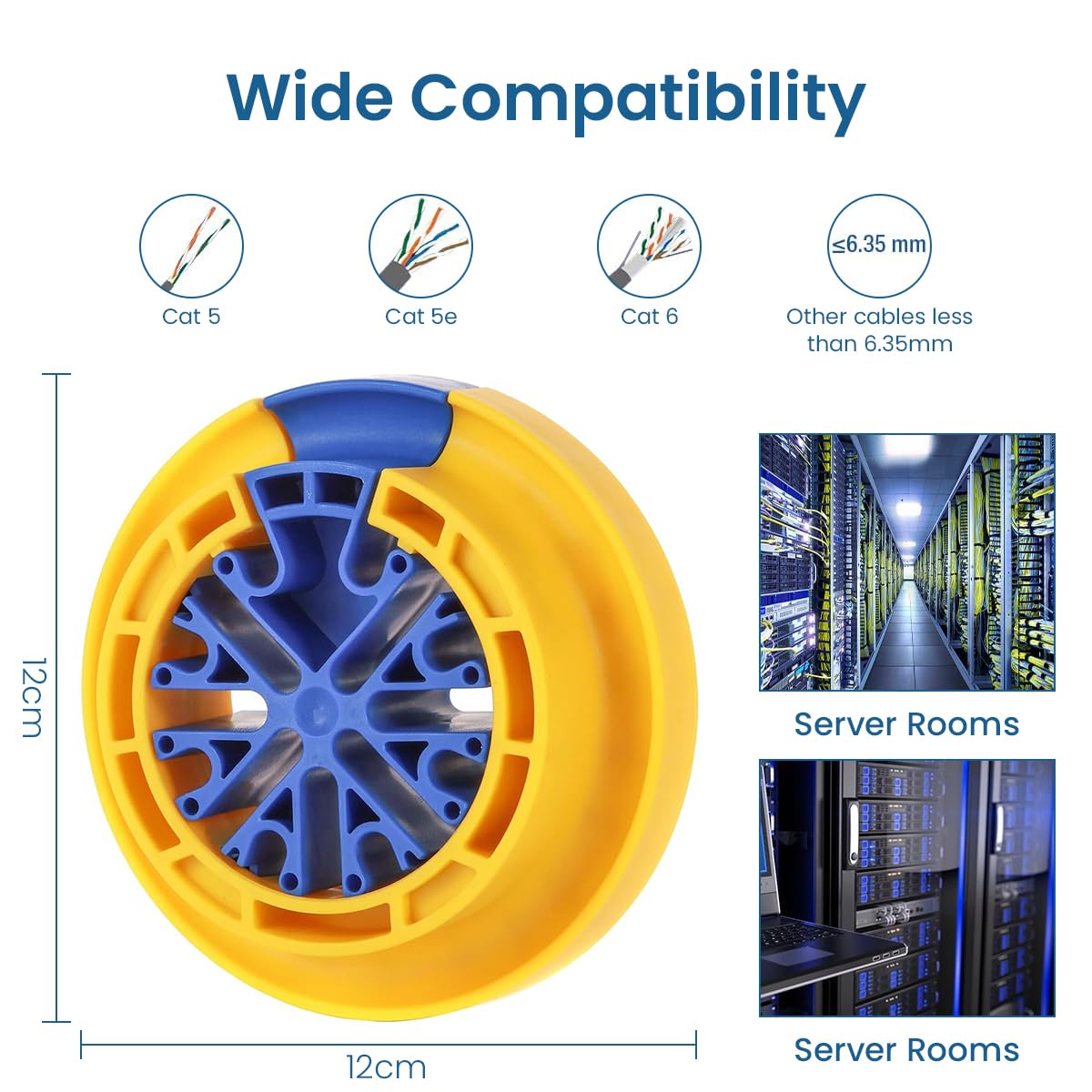 Serplex Network Cable Cabling Tool for Clean Cable Management featuring Universal Multi Comb 3PCS