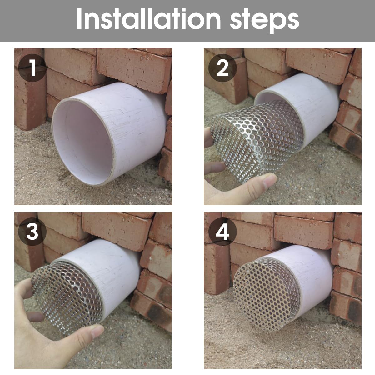 HASTHIP Anti Rats Drain Outlet Mesh Cover for Floor Drains with 160mm Fit and 304 Stainless Steel