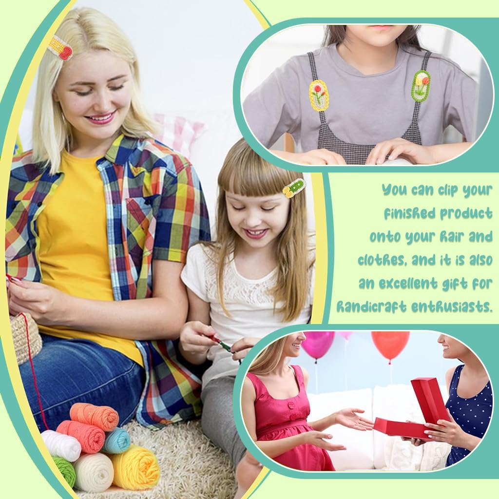 PATPAT DIY Crochet Kit for Beginners with Hooks Yarns and Tools | Bow Knot Bag Beige Black