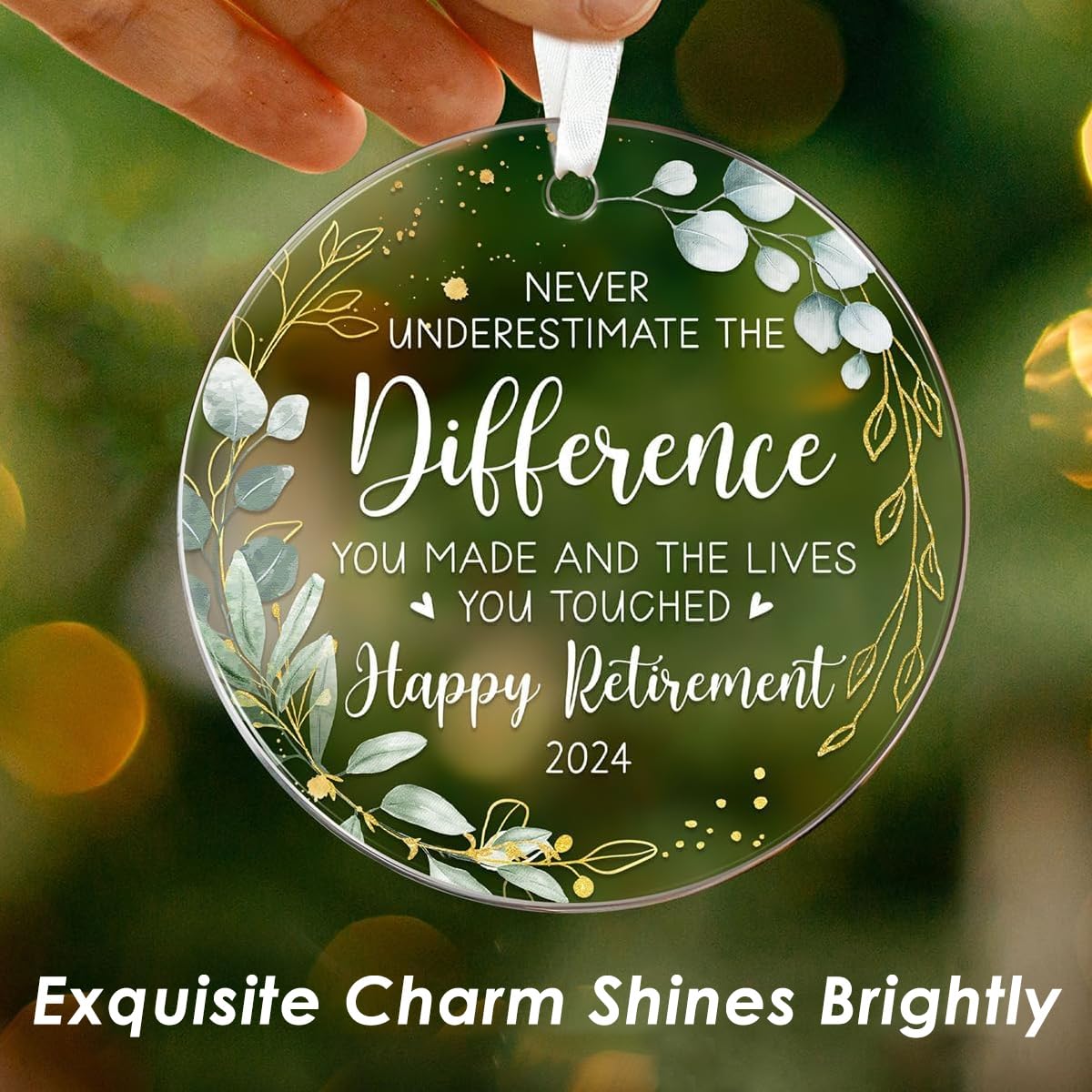 HASTHIP Retirement Gifts for Men and Women featuring 3.54 in Acrylic Ornament with Gift Box | Wall Hanging Keepsake for Coworker or Teacher