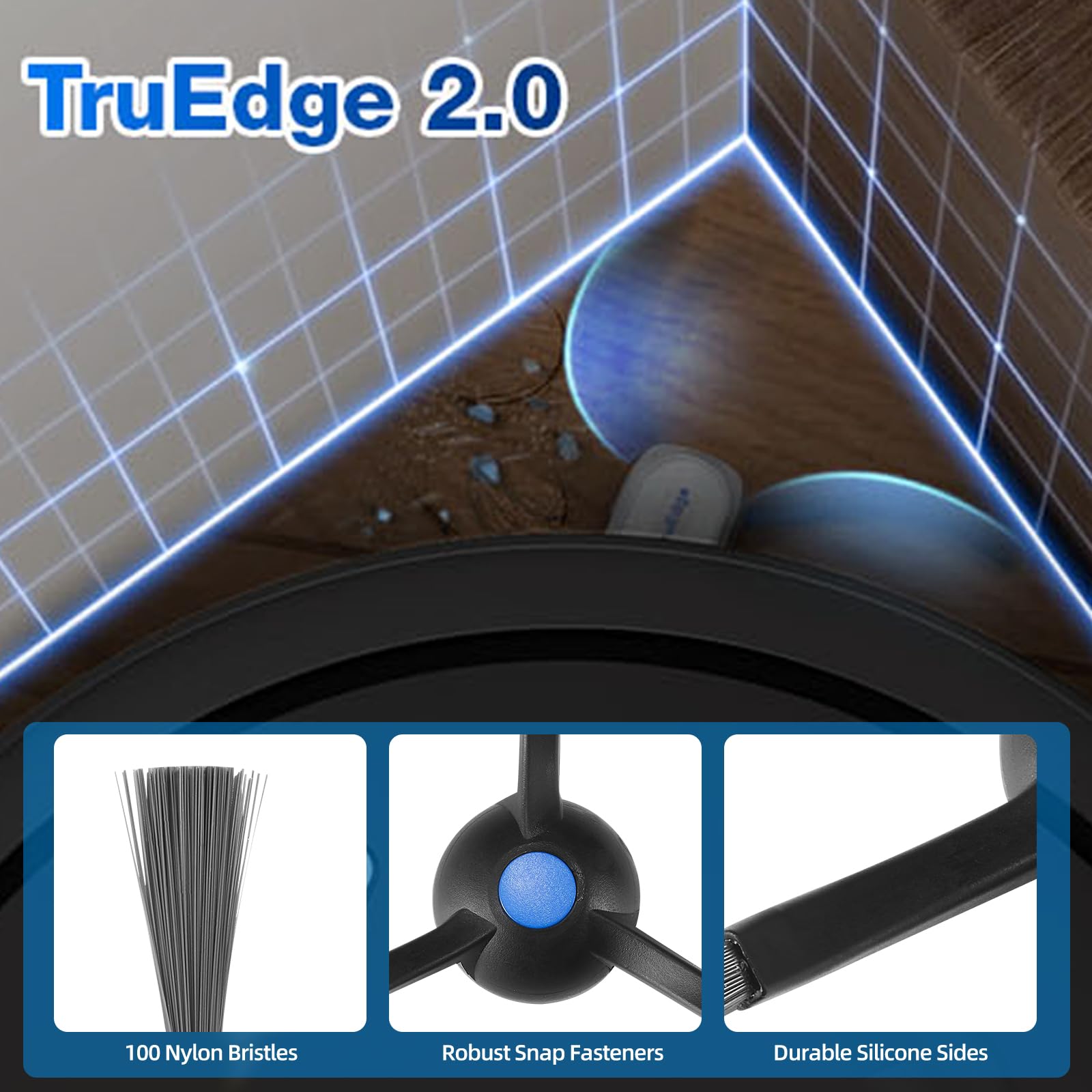 HASTHIP Replacement Parts for Ecovacs T50 PRO Omni Vacuum Cleaner with 9Pcs Kit | Includes Main Brush Side Brushes Filters Mop Cloth and Dust Bags