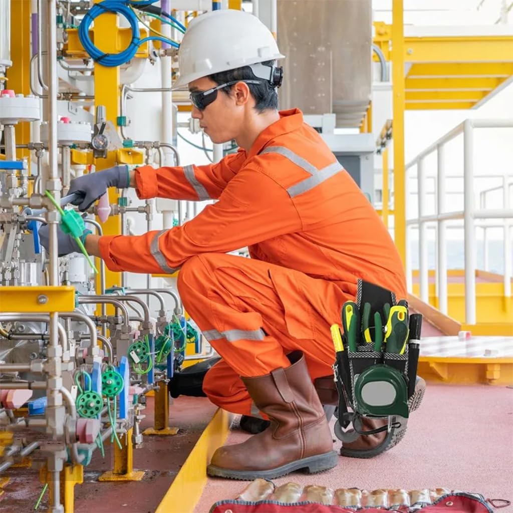 Serplex Tool Organizer Waist Bag for Electricians with Adjustable Belt and Water‑Resistant Nylon | Hands‑Free Utility for Carpenters Plumbers and Technicians