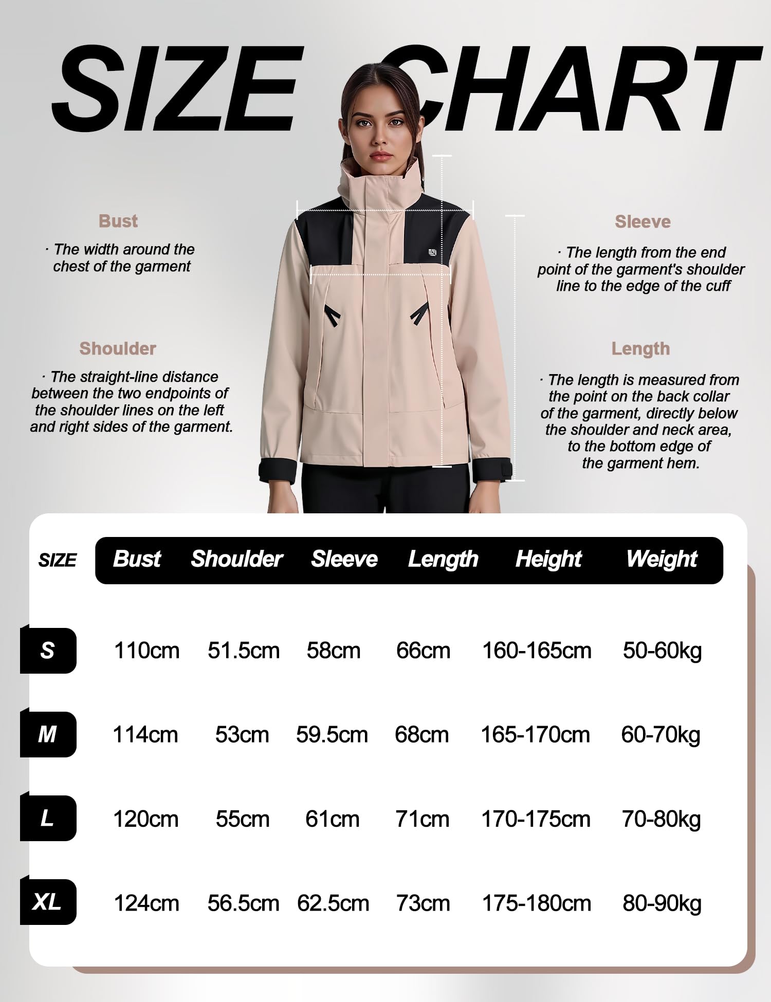 Venzina Women’s Hiking Jacket for Trekking and Daily Wear with Detachable Hood | Pink Slim Fit Windproof Water and Oil Resistant Coat