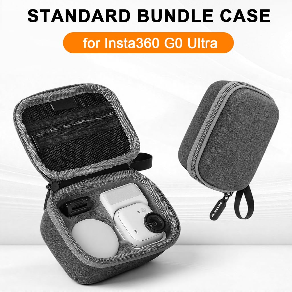 ZORBES Portable Mini Case for Insta360 GO Ultra with 3 Compartments and Hard EVA Shell