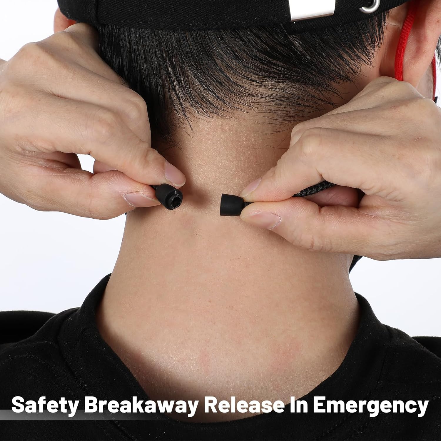 OFIFO ID Badge Holder Set for Office and School with Retractable Nylon Lanyards | 2 Pack Black Waterproof Vertical Card Holders