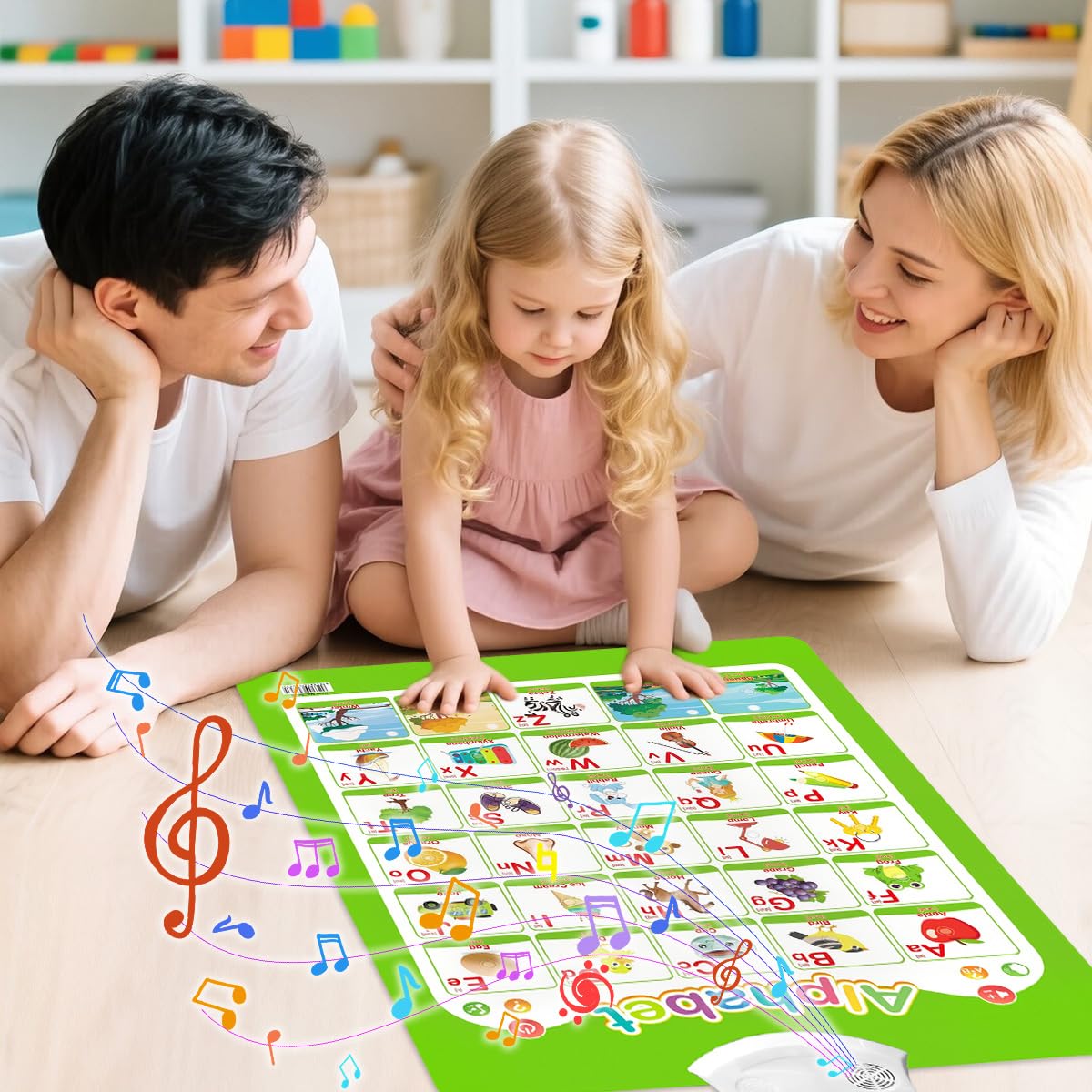 PATPAT Intelligent Book for Kids with Audio Alphabet Learning 41x55.5 cm | Green Chart for Toddlers