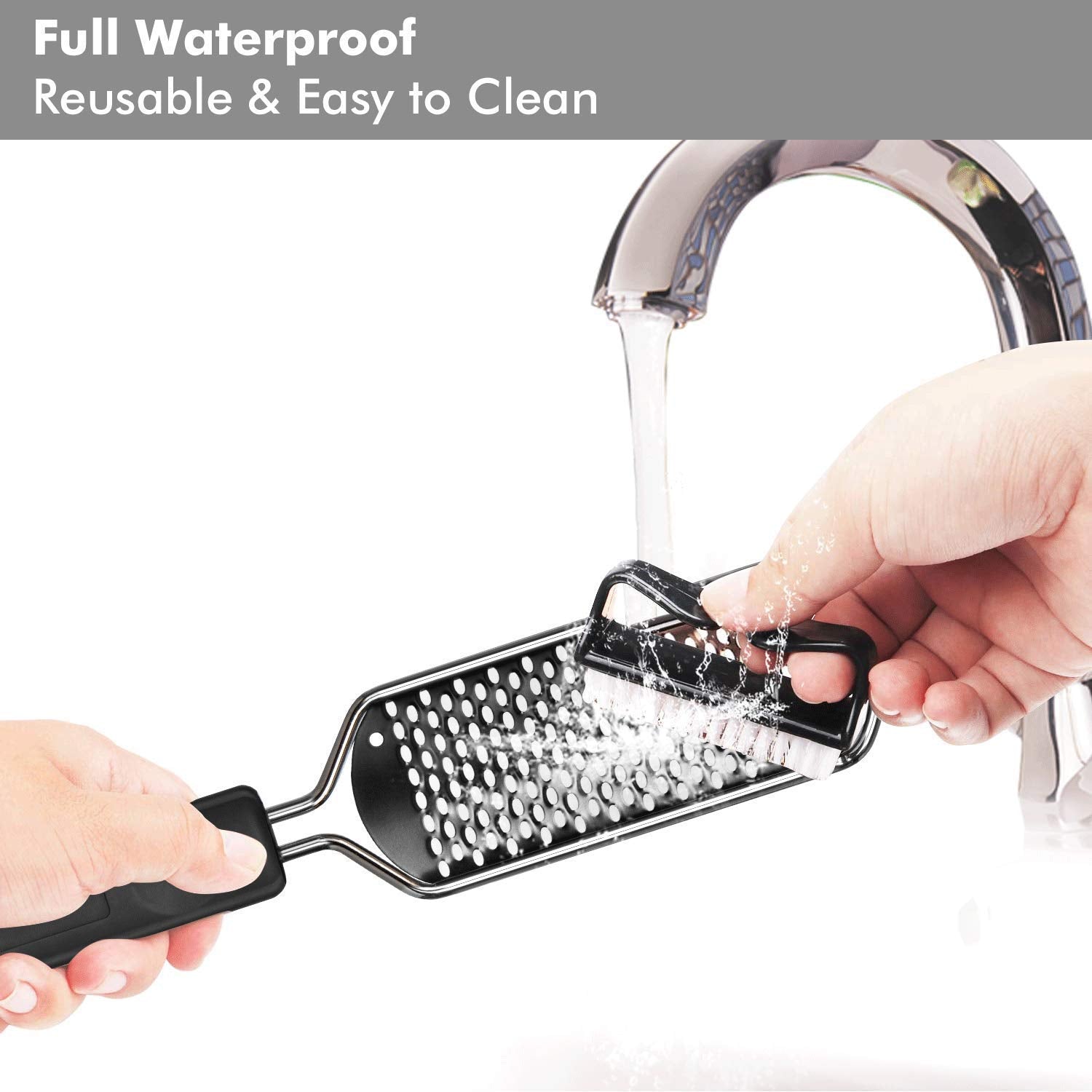 ZORBES Stainless Steel Rasp Callus Filer for Wet and Dry Feet with Easy Clean 3PCS | Smooth Heel Care