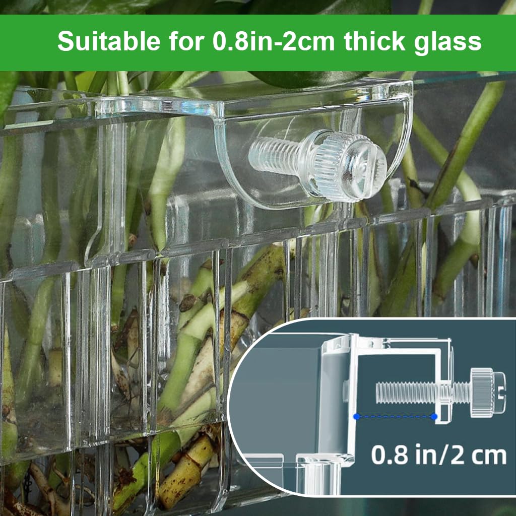 Qpets Betta Fish Hiding Cave for Resting and Spawning with 3 in Clear Acrylic Tunnel & Suction Cup