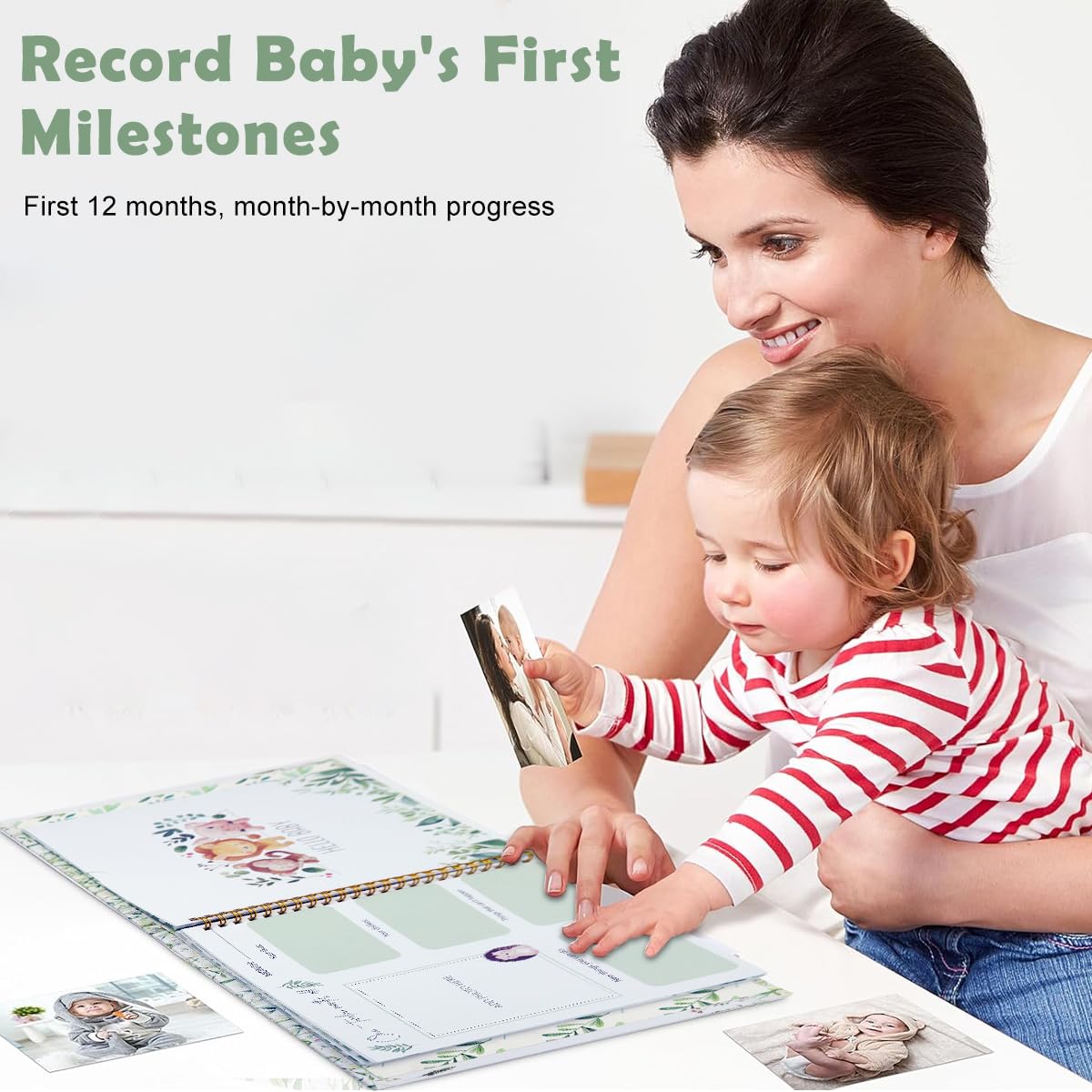 SNOWIE SOFT Baby Memory Book for 0–5 Years with 100 Pages and Cute Bunny Hard Cover | Baby Shower Gift