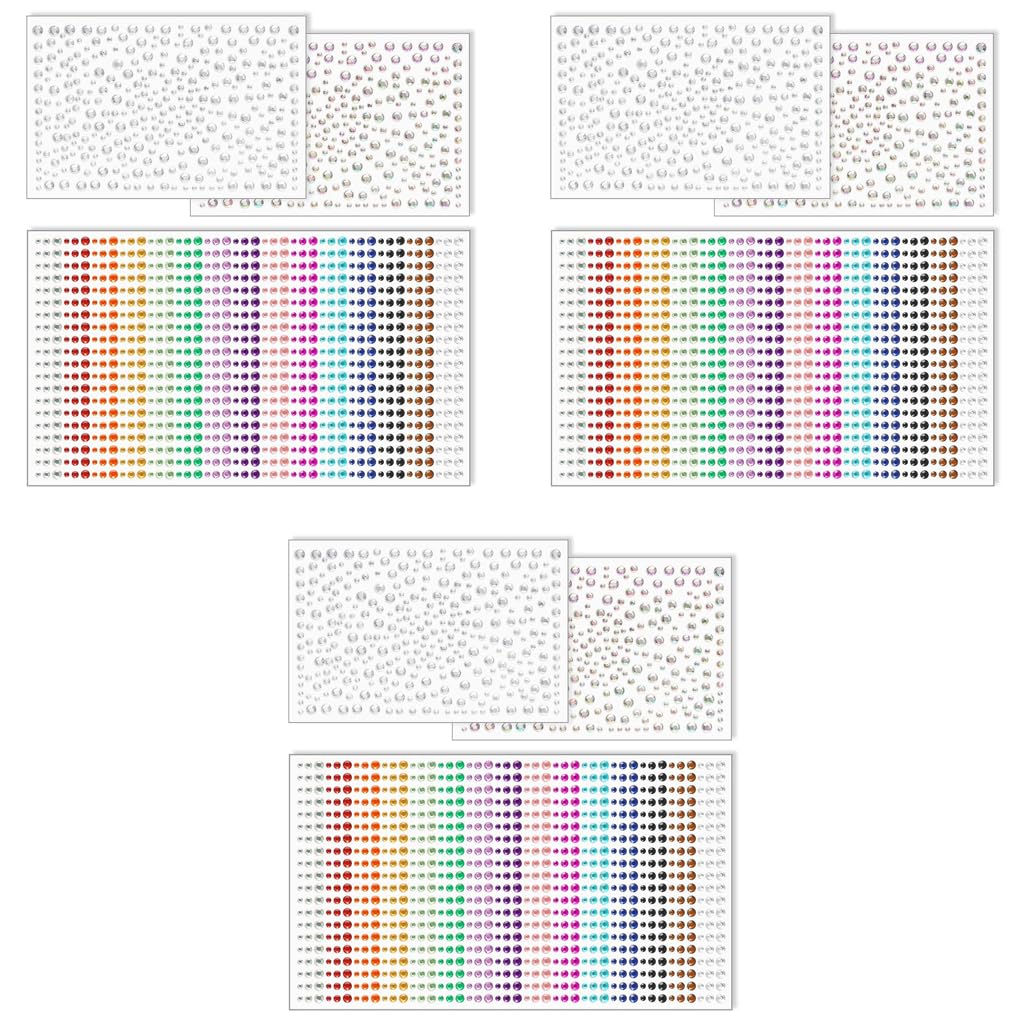 MAYCREATE Face Gem Rhinestones Sticker Kit for Makeup and DIY Crafts featuring 1600 pcs assorted colors