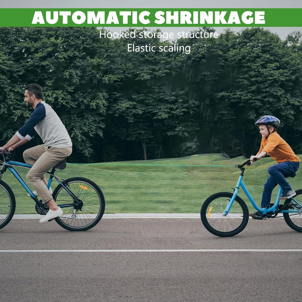 Proberos Bike Tow Rope for Kids featuring Dual Hook Straps and 7.2–8.2 ft Nylon Line | 450 lb Capacity