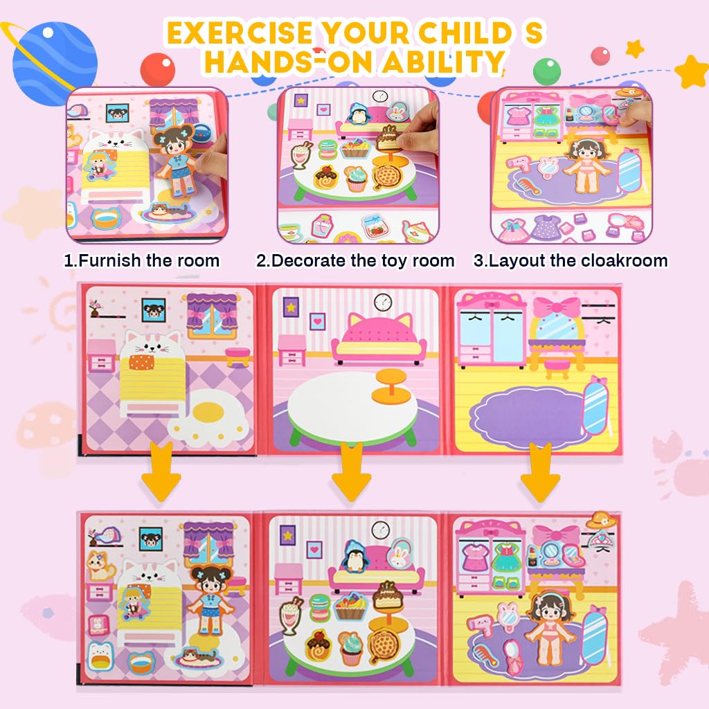 PATPAT Magnetic Scene Board for Creative Play with Wooden Pieces | Educational Toy for Kids 3–6