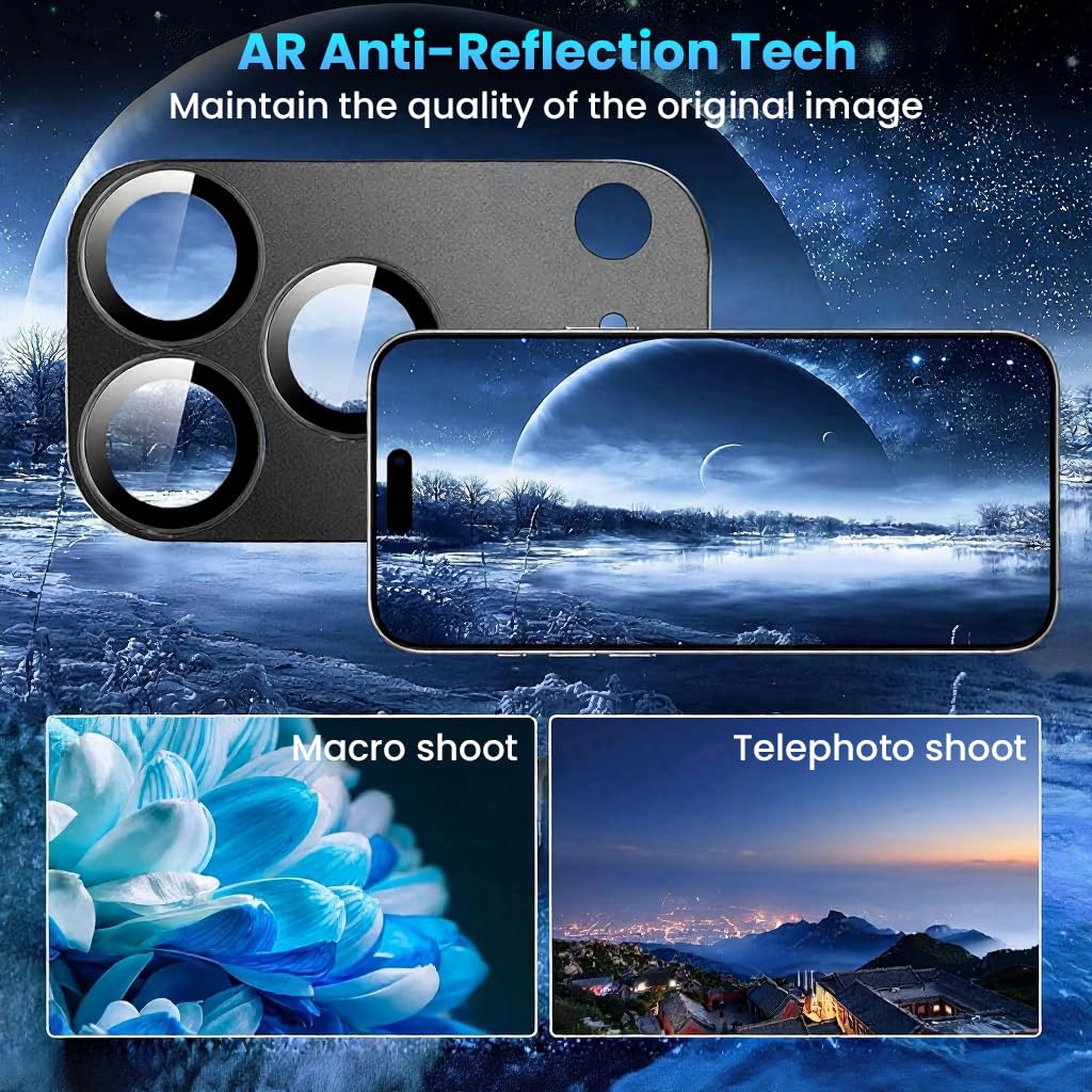 ZORBES Camera Lens Cover for iPhone 17 Pro with 2Pcs Titanium Alloy Shockproof Guard