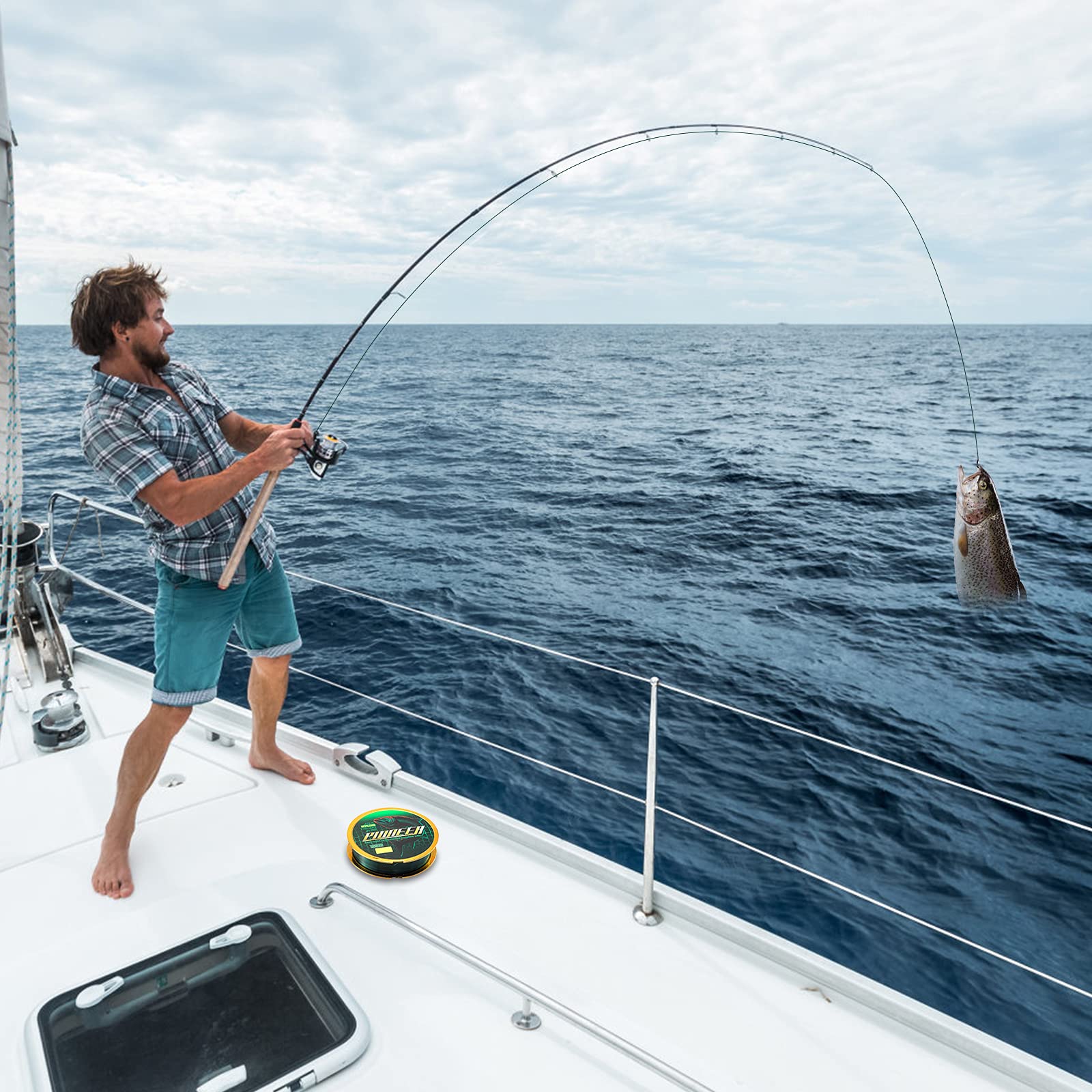 Proberos Fishing Line for Freshwater with 0.52mm 48.7LB Strength | Nylon Green 100m