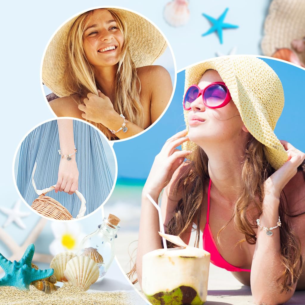 SANNIDHI Bracelet for Women featuring Boho Seashell and Starfish Beads | Beach Gift Accessory